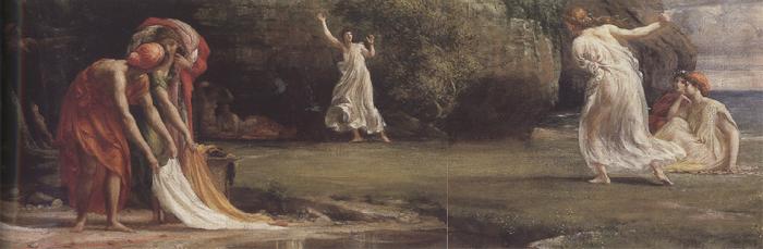 Atalanta's Race'and Nausicaa and her Maidens playing at Ball (mk37), Sir Edward john poynter,bt.,P.R.A